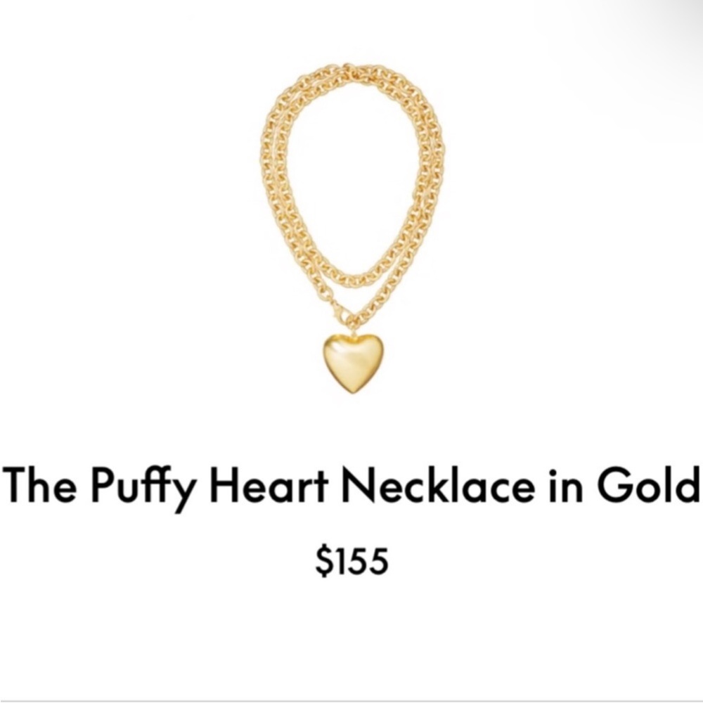 NWOT Roxanne Assoulin The Puffy Heart Necklace - Picture 4 of 6